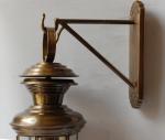 Large Colonial porch lantern with triangular bracket